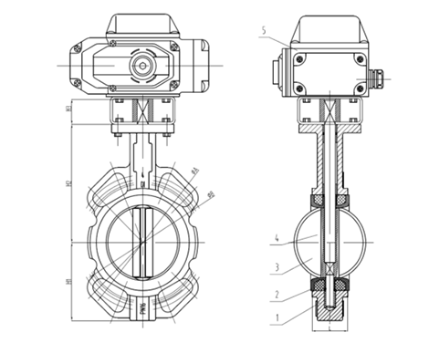 D971X-10對夾電動(dòng)蝶閥